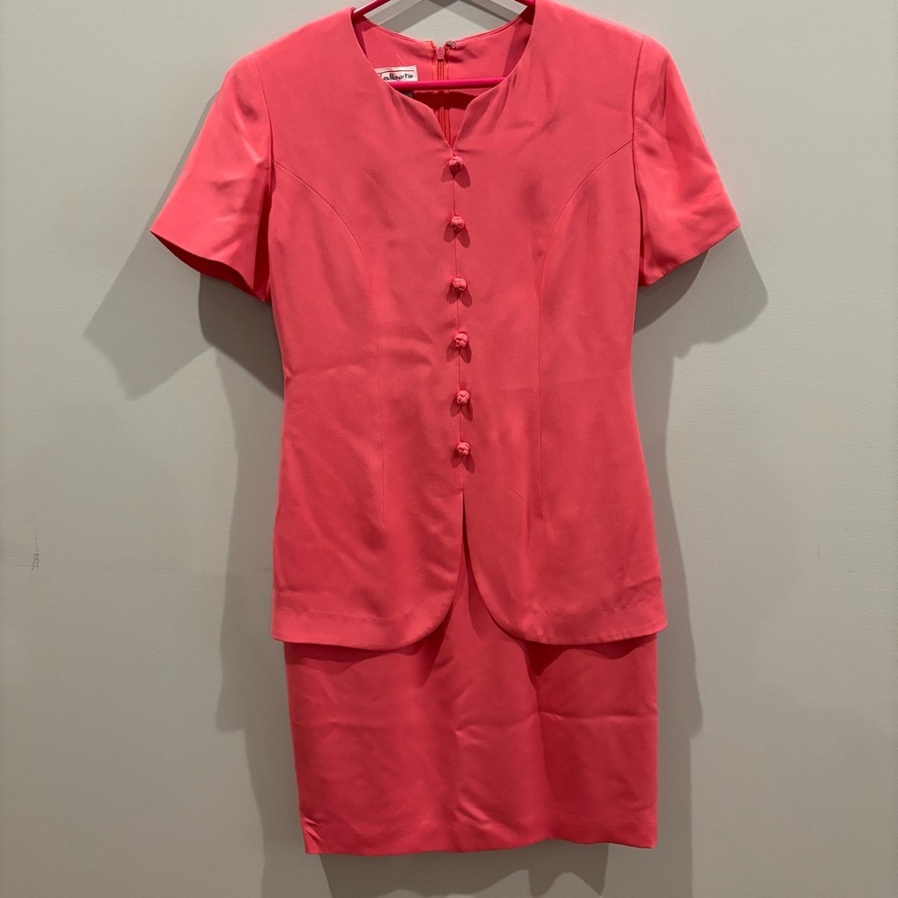 Talbots Vintage Bubble Gum Pink Dress
